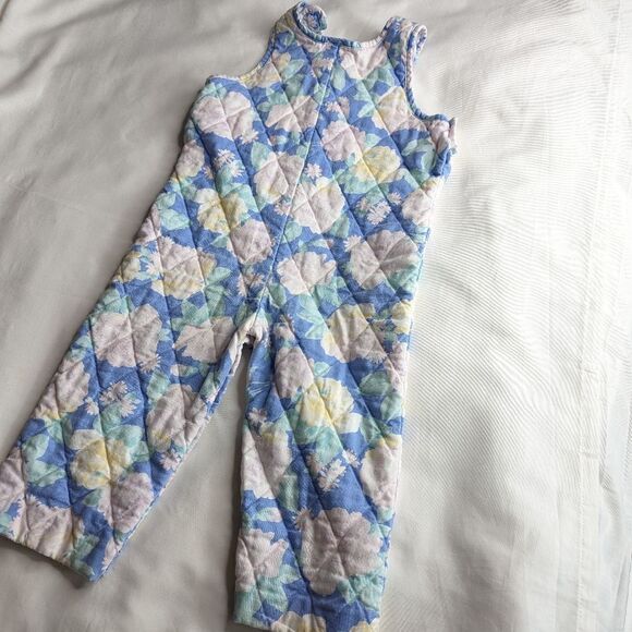 Vintage Floral Baby One Piece Quilted Jumper - Picture 2 of 9